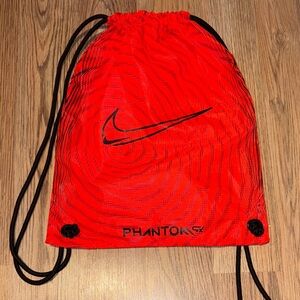 Nike Phantom Red and Black Drawstring Backpack
